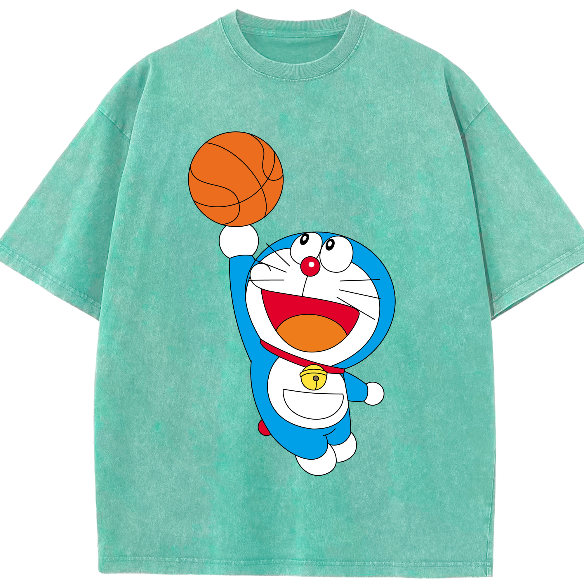 （画像用） ドラえもん Doraemon 綿100% ヴィンテージ風 半袖Tシャツ（フロントプリント）